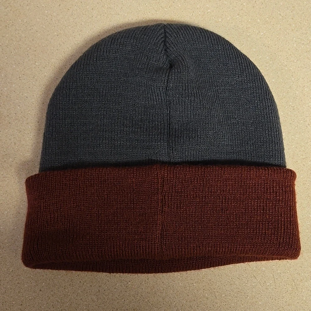 Disney Mickey Mouse Adult Beanie Gray and Maroon